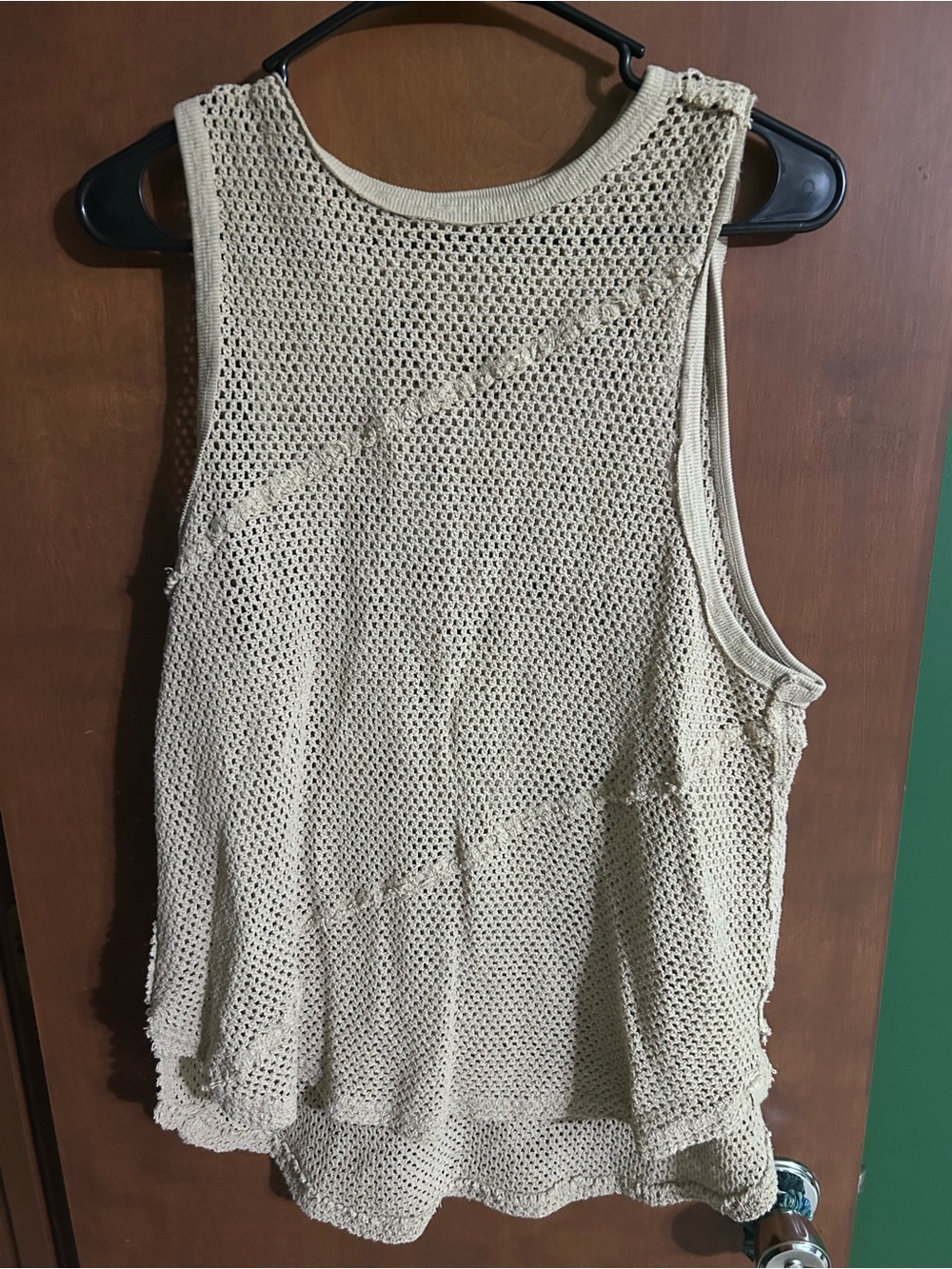 We The Free Open-Knit Tank Top in Cream